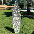 Mirrored Disco Seashell Surfboard Wall Art - 5 Feet